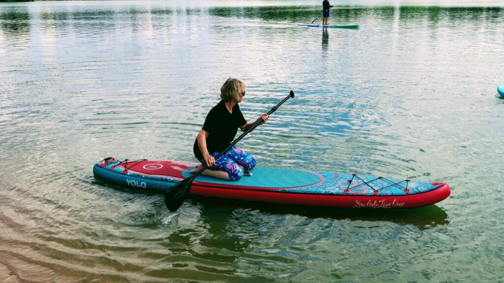 Anfängerin Stand Up Paddling