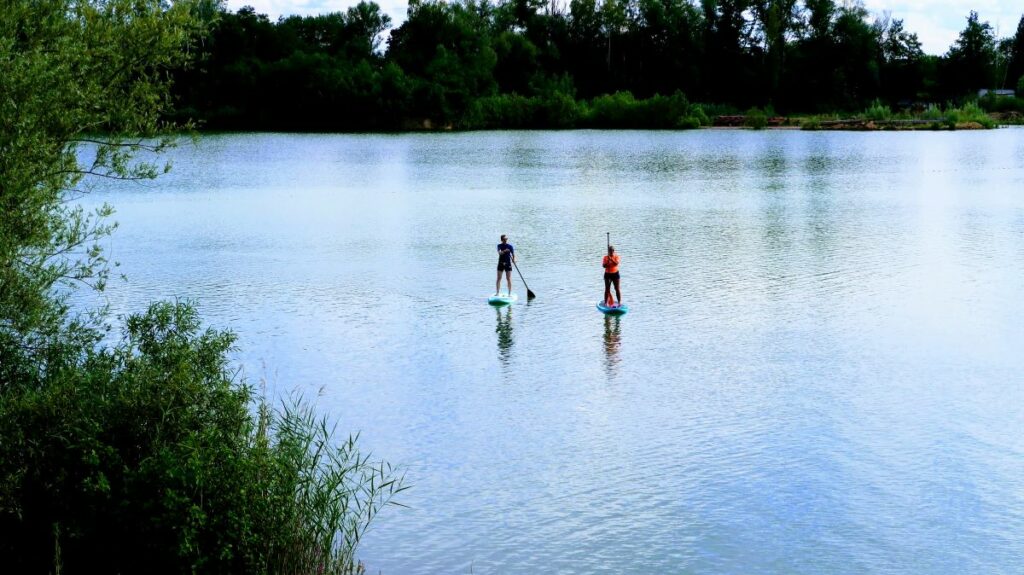 Stand auf dem SUP Board